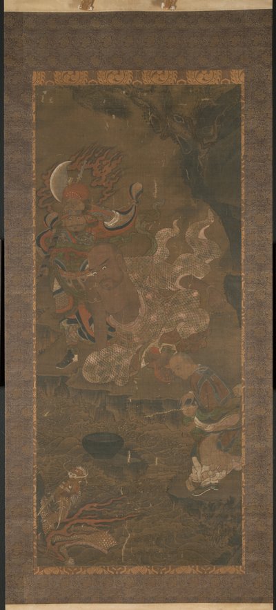 Arhat zähmt den Drachen von Yuan dynasty Chinese